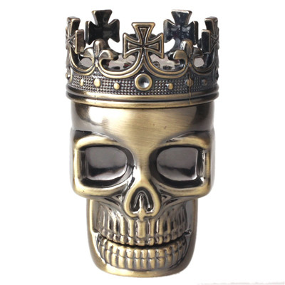 ISHOWTIENDA Classic King Skull Metal Tobacco Herb Spice